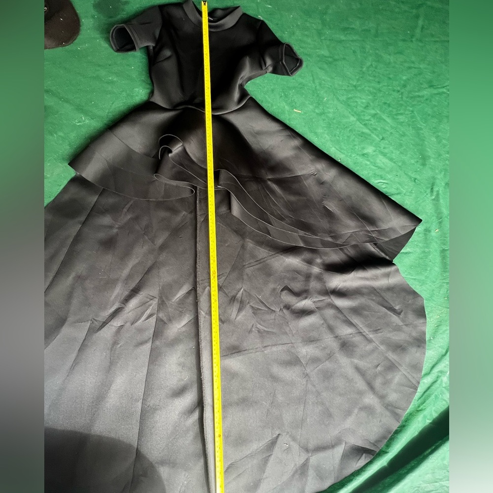 Black High-Low Peplum Dress - Picture 9 of 10